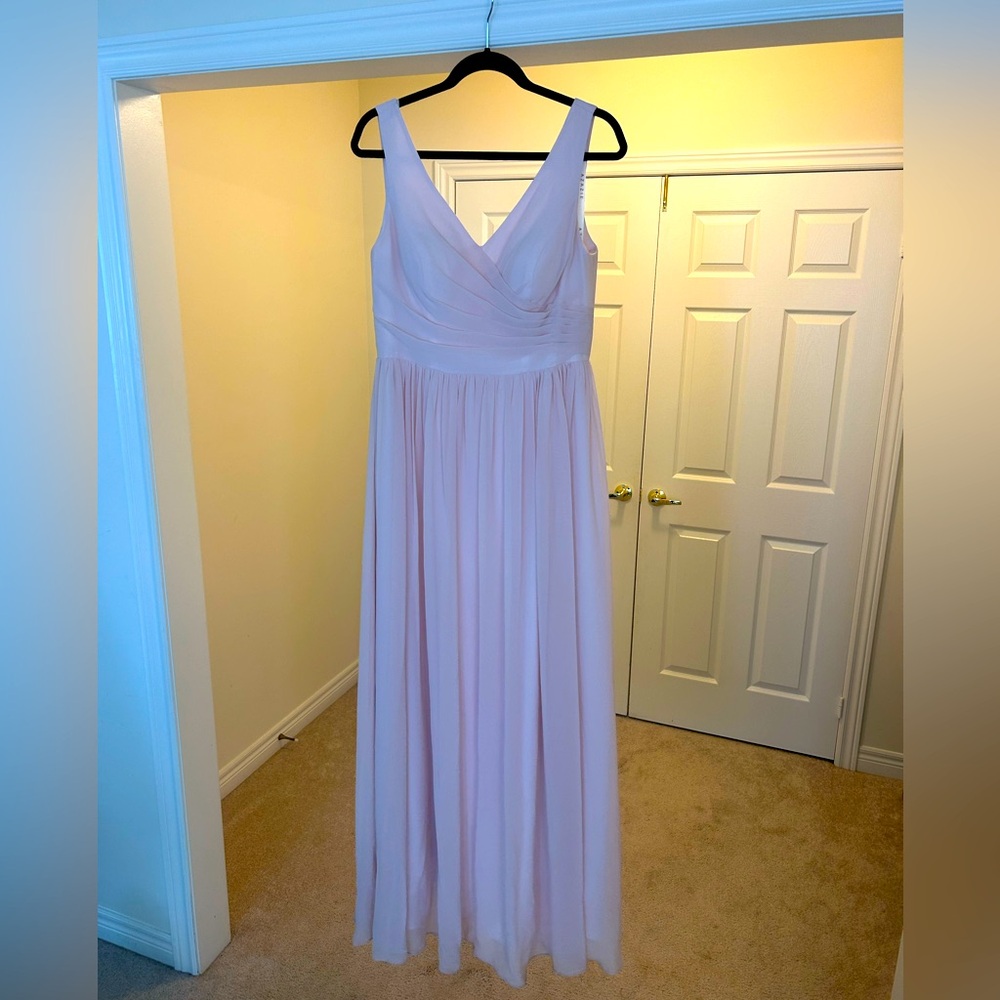 Blush pink floor length gown